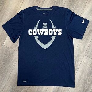 Nike Dri-Fit NFL Team Apparel Dallas Cowboys Navy Blue Men's Size Small